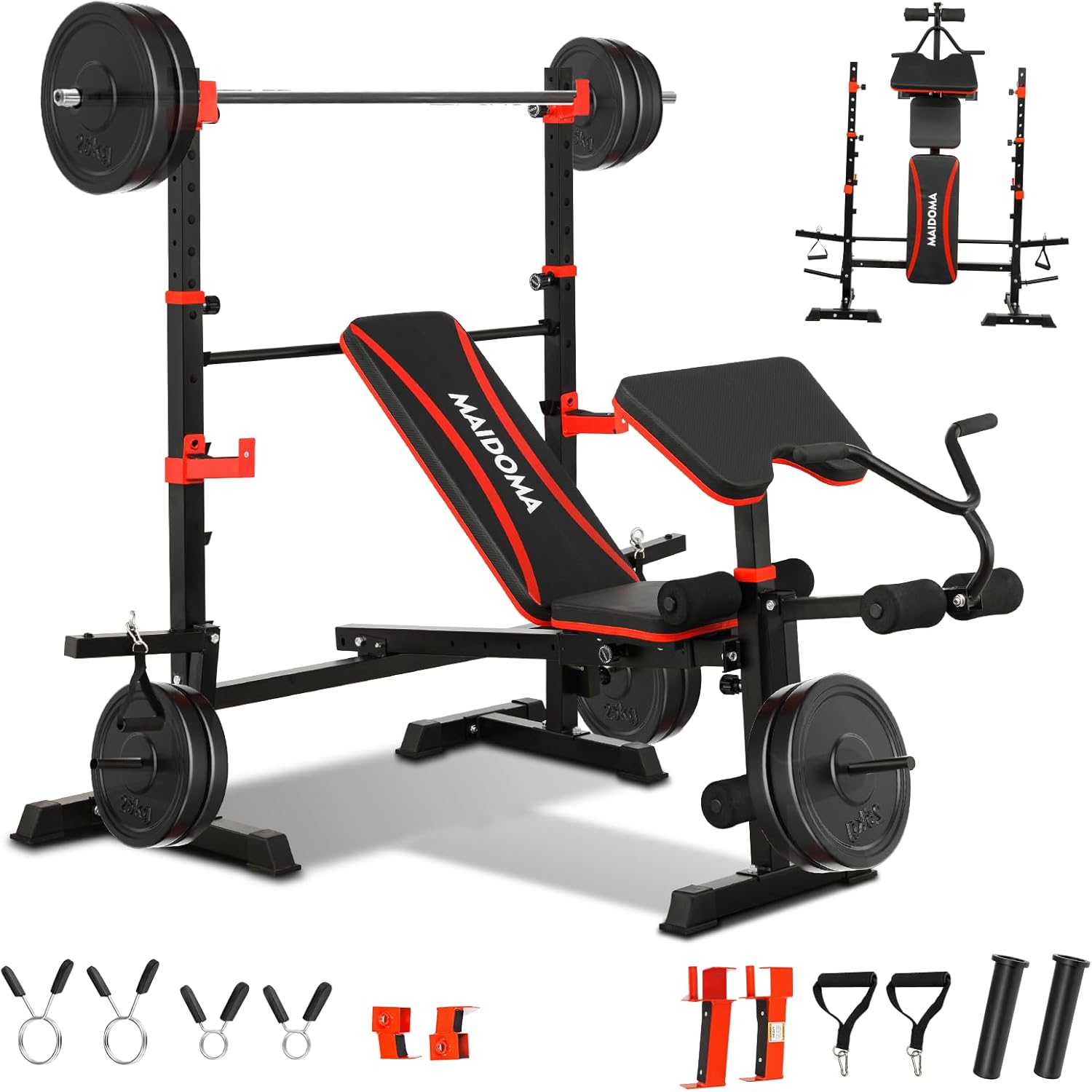 1500LBS 8 in 1 Olympic Weight Bench Set for Home Workouts