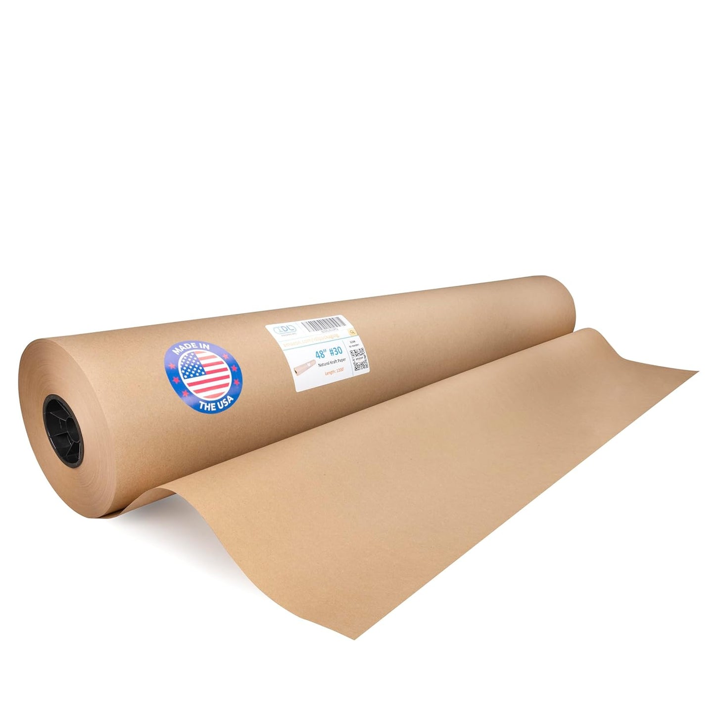 Natural Kraft Paper Roll 48in x 1200ft for Packing and Crafts