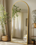 Full Length Mirror with Stand 58x18 Arched Full Body Mirror - Elegant