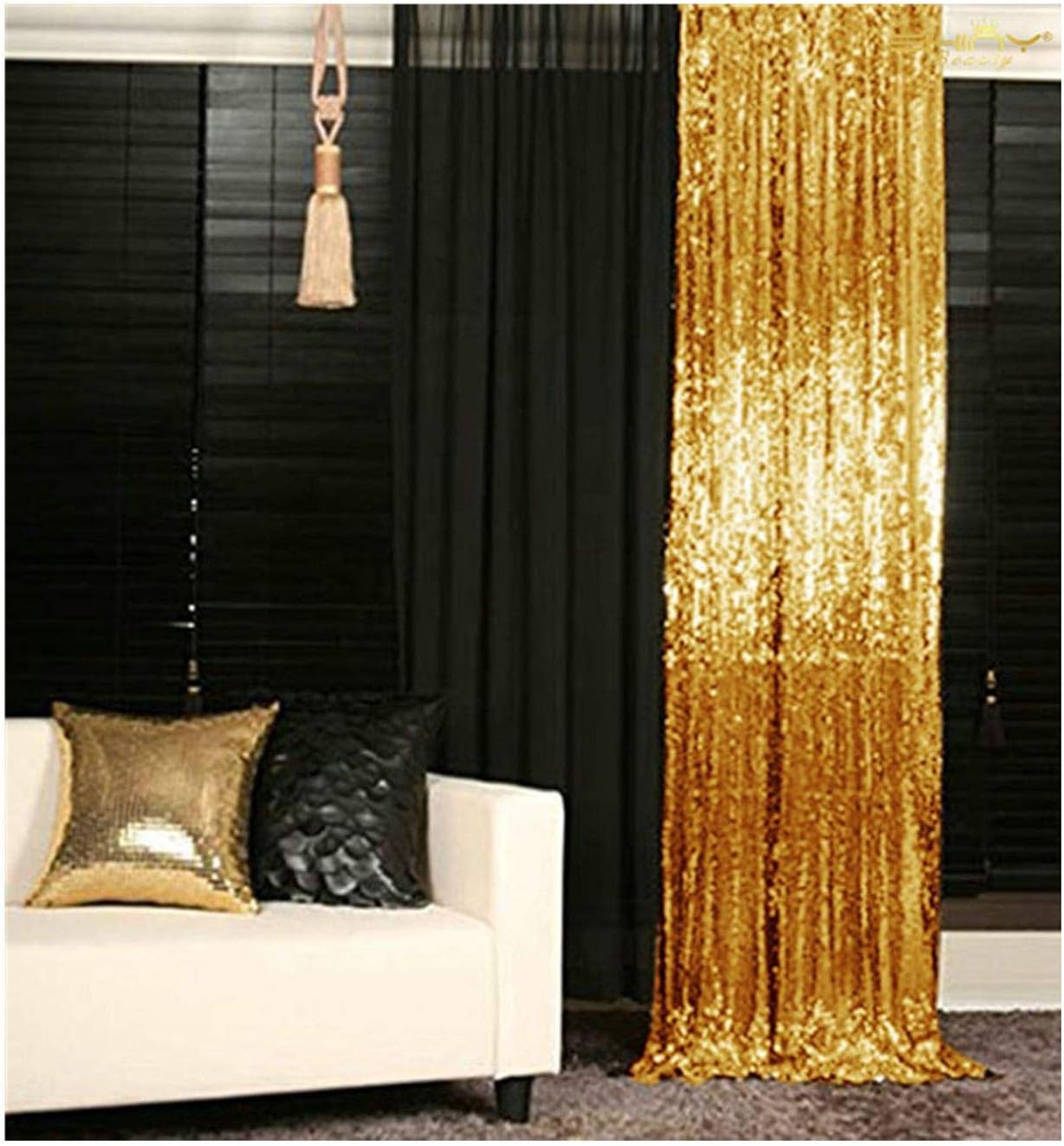 ShinyBeauty Sequin Backdrop 4x10ft for Stunning Events