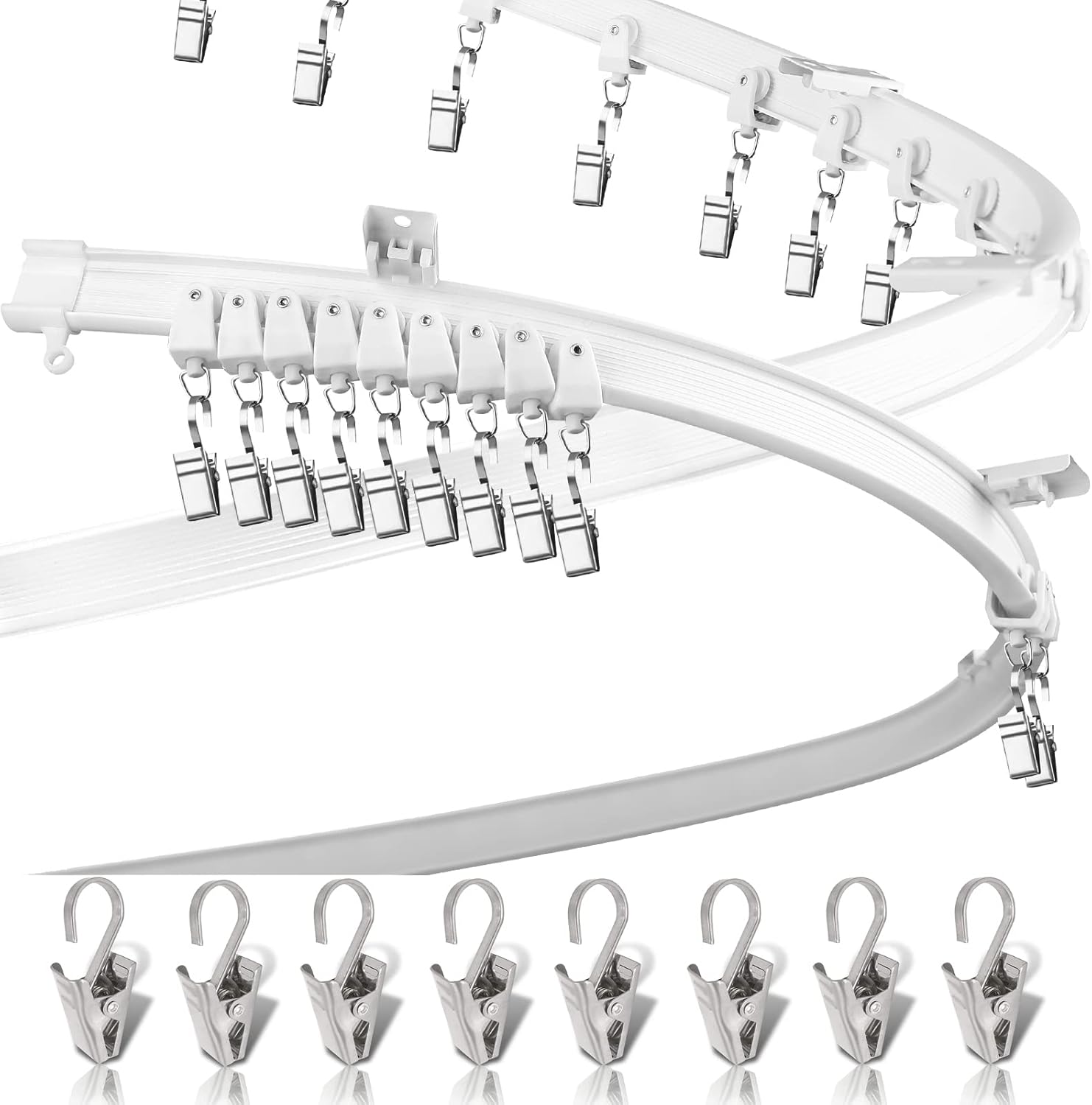 Flexible 4m Curved Curtain Track - Easy Install!