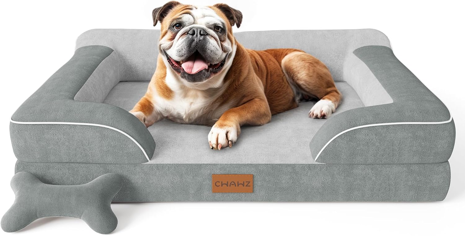 Orthopedic Dog Bed with Cooling Gel Memory Foam for Large Dogs
