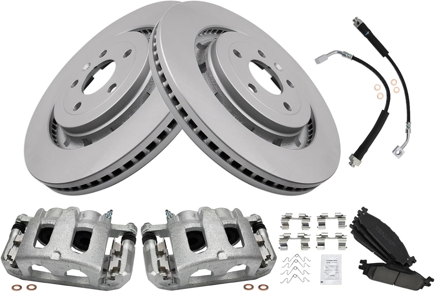 TRQ Front Brake Pad & Rotor Kit for 2016-2018 Ford Explorer