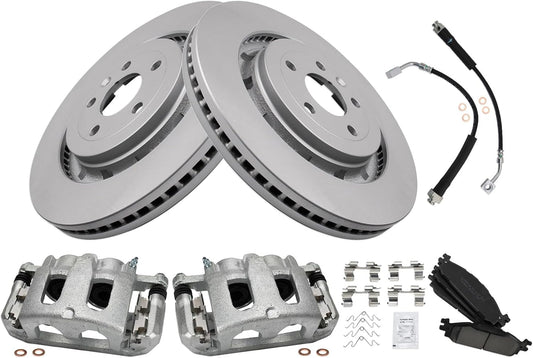 TRQ Front Brake Pad & Rotor Kit for 2016-2018 Ford Explorer