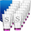 Personalized Beer Glasses Set of 12 by Cuptify for Gifts