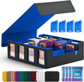 Trading Card Storage Box with Commander Display - Large 2400+ Capacity