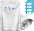 100pcs 2 QUART Mylar Bags 8x12 in Stand Up Zipper Pouches - Thick 10