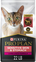 Purina Pro Plan Sensitive Skin and Stomach Cat Food, 22 lb Bag