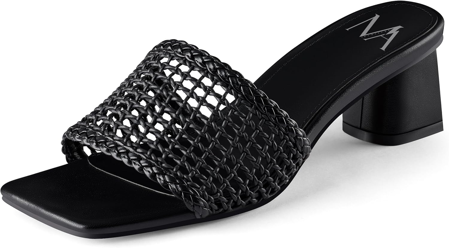 MIRAAZZURRA Heel Mules for Women with Chunky Block Heel Style