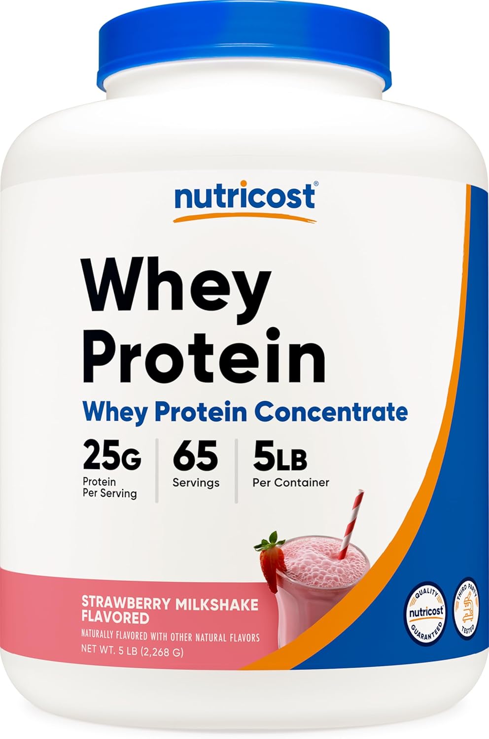 Nutricost Whey Protein Concentrate - Delicious Strawberry Flavor