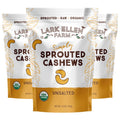 Unsalted Organic Sprouted Raw Cashews - Resealable 10 oz Pack