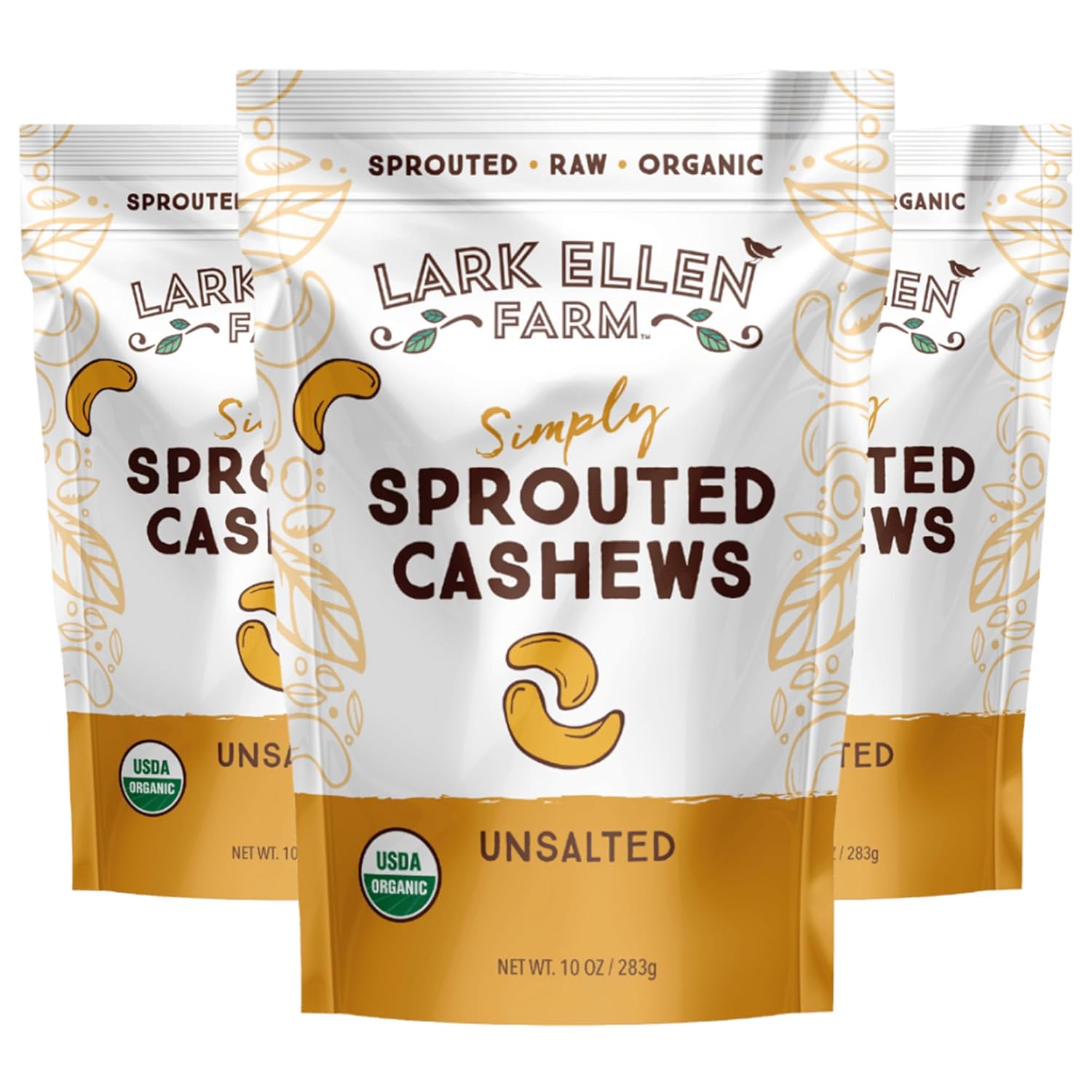 Lark Ellen Farm Organic Raw Cashews - Sprouted & Gluten-Free