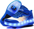 Roller Shoes Girls Sneakers USB Rechargeable 2 Wheels Roller Skates