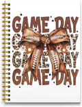 Coquette Football Game Day Spiral Journal Notebook - Retro 5.58.3 in