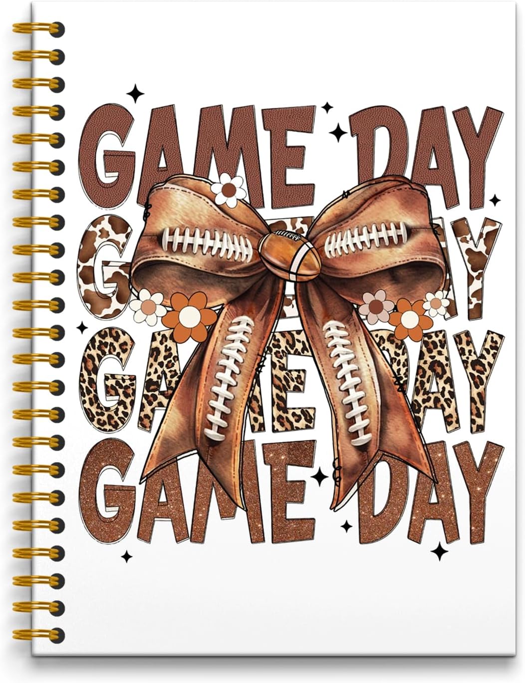 Coquette Football Spiral Notebook for Football Lovers - 160 Pages