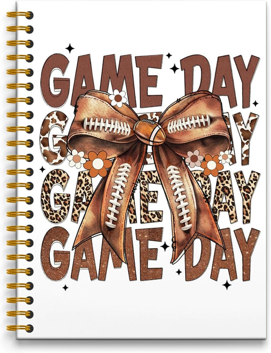 Coquette Football Spiral Notebook for Football Lovers - 160 Pages