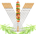 23.6 in Large Kabob Skewers Flat Metal BBQ Skewers Set - 12PCS