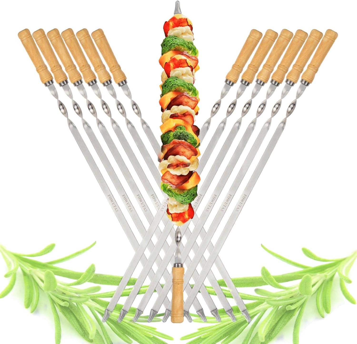 23.6 in Large Size Kabob Skewers for Perfect BBQ Grilling