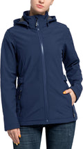Women's Softshell Jacket with Removable Hood - Warm Waterproof Fit