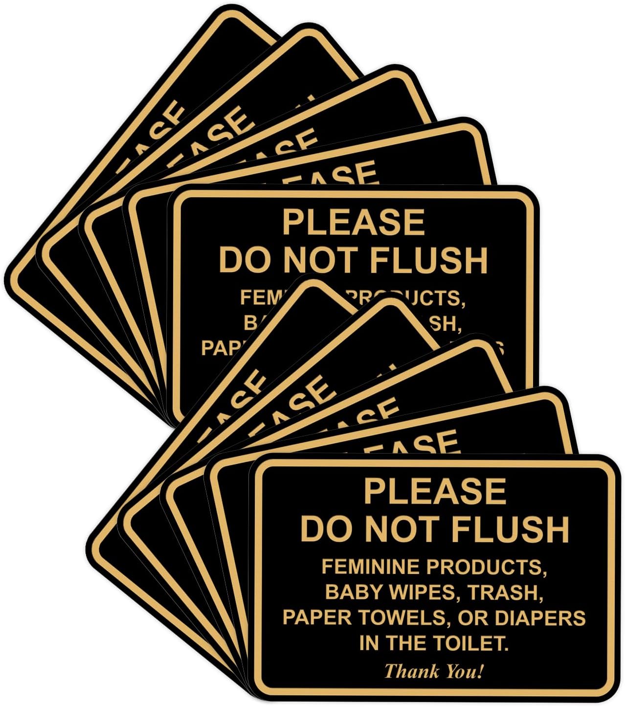 Classic Framed Please Do Not Flush Sign for Bathroom Etiquette