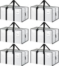 Extra Heavy Duty Large Moving Bags 6 Pack - Strong Zipper