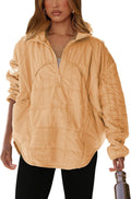 Daacee Quilted Pullover Jacket for Women - Lightweight Oversized Fit