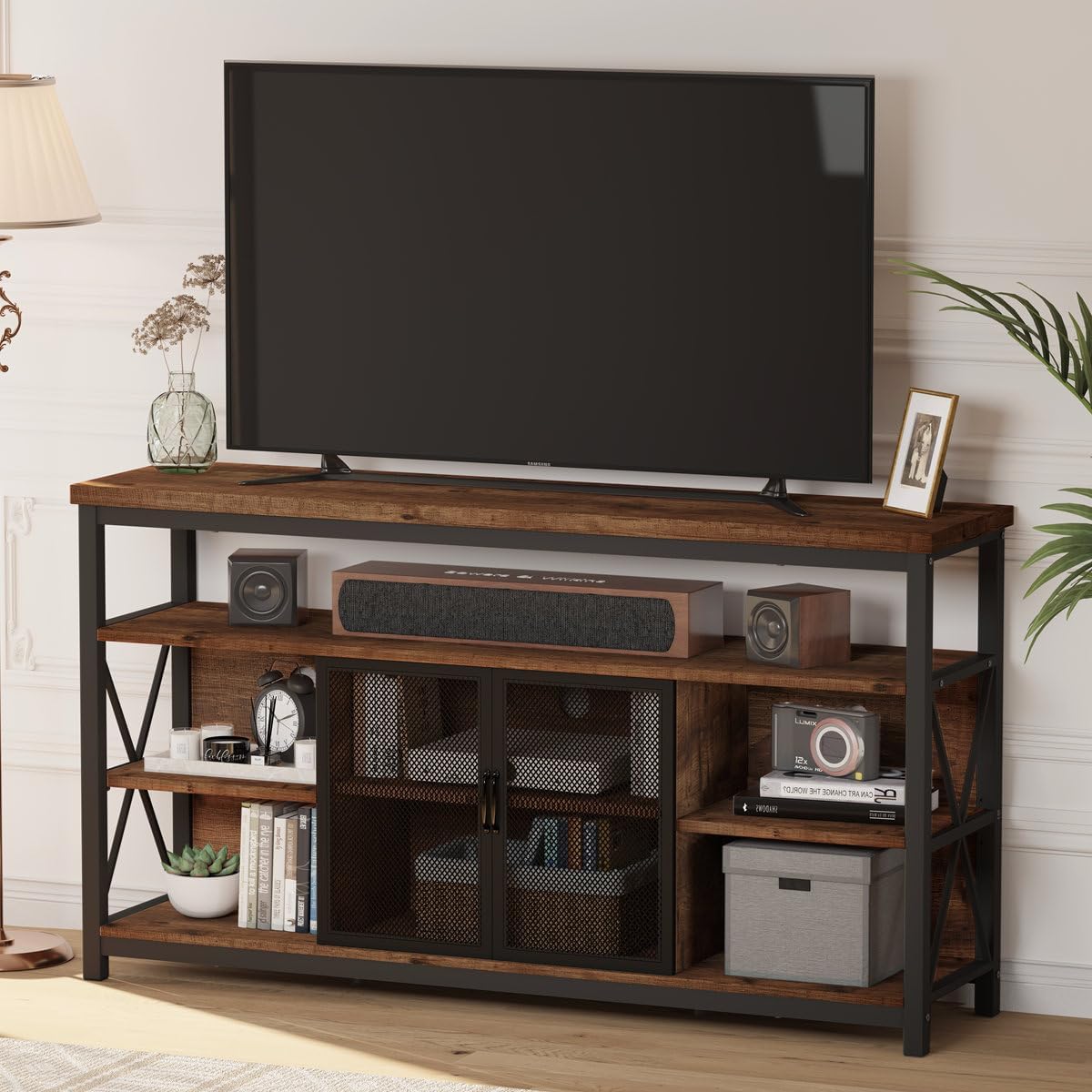 Rustic Oak TV Stand - Organize in Style!