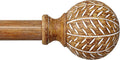Wood Curtain Rods for Windows 66 to 120 Inch, Heavy Duty Design