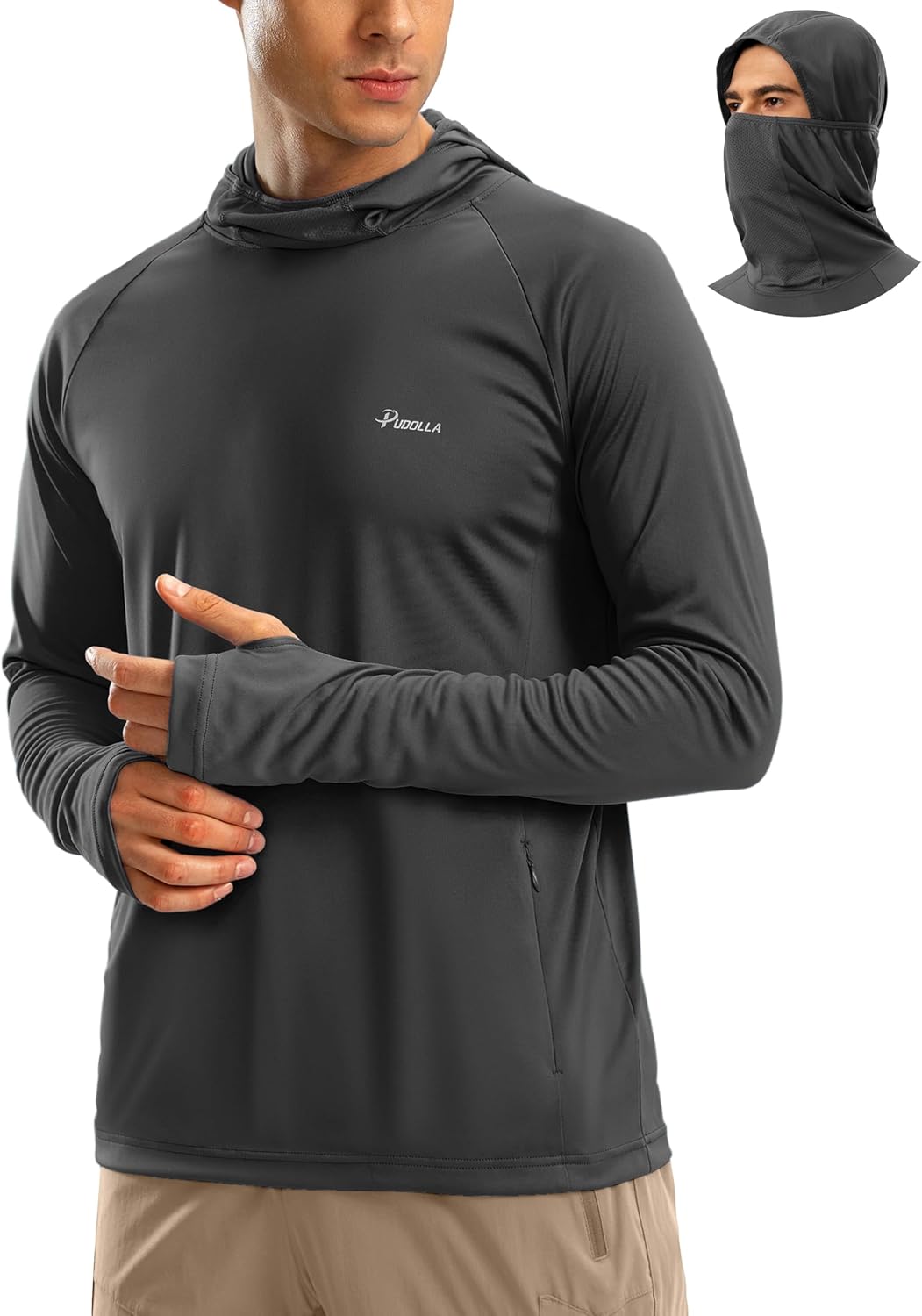 Pudolla UPF 50+ Sun Hoodie with Mask