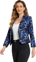 Allegra K Women's Open Front Crop Blazer - Lightweight (Style ZDJQ)