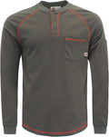 VATRENUS FR Henley Long Sleeve for Men - Lightweight 5.5oz FR