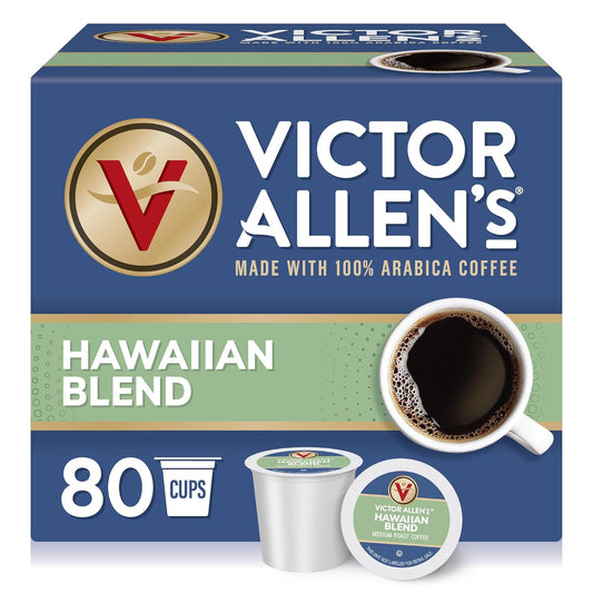 Victor Allens Coffee Pods Hawaiian Blend Medium Roast 80 Count