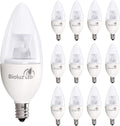 Bioluz LED Light Bulb 40 Watt Candelabra 4.5W Dimmable C37 E12 - Soft
