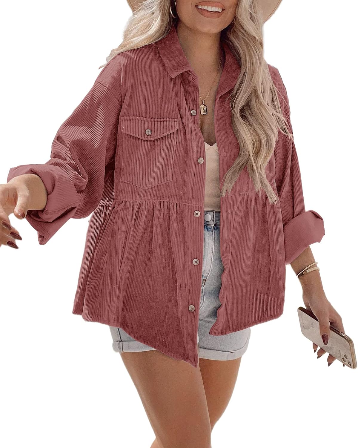 Tutorutor Womens Corduroy Shirts for Casual Style and Comfort