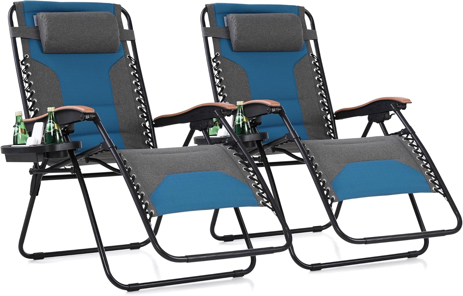 Oversized XXL Padded Zero Gravity Lawn Chairs for Comfort