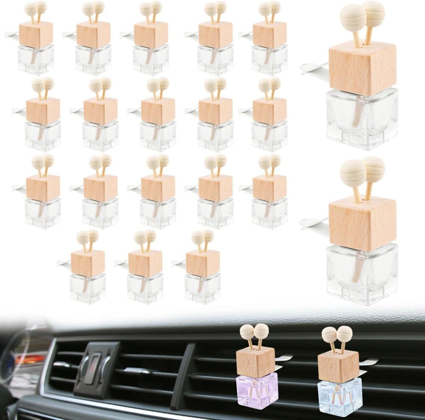 Long-lasting Fragrance on-the-go: 20 Pack Car Diffuser Bottles by ConStore
