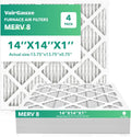 14x14x1 Air Filter 4 PACK MERV 8 Pleated HVAC Filters - Dust Defense