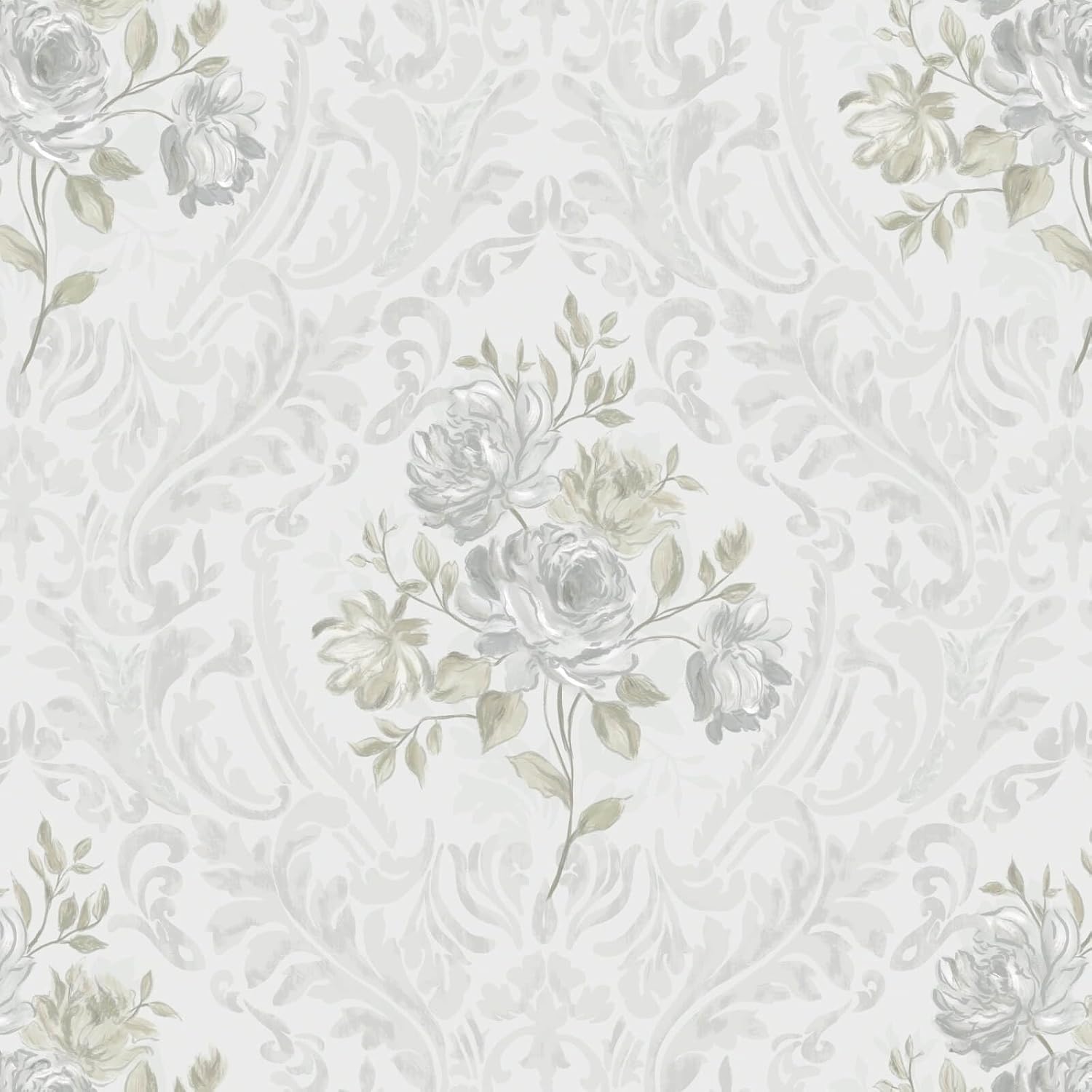Ismoon Vintage Floral Peel and Stick Wallpaper for Elegant Decor