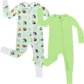 Bamboo Viscose Baby Pajamas 2-Pack - Soft, Easy Diaper Changes