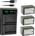 Kastar 3-Pack CGR-D16S Battery and LTD2 USB Charger - Dual Bay