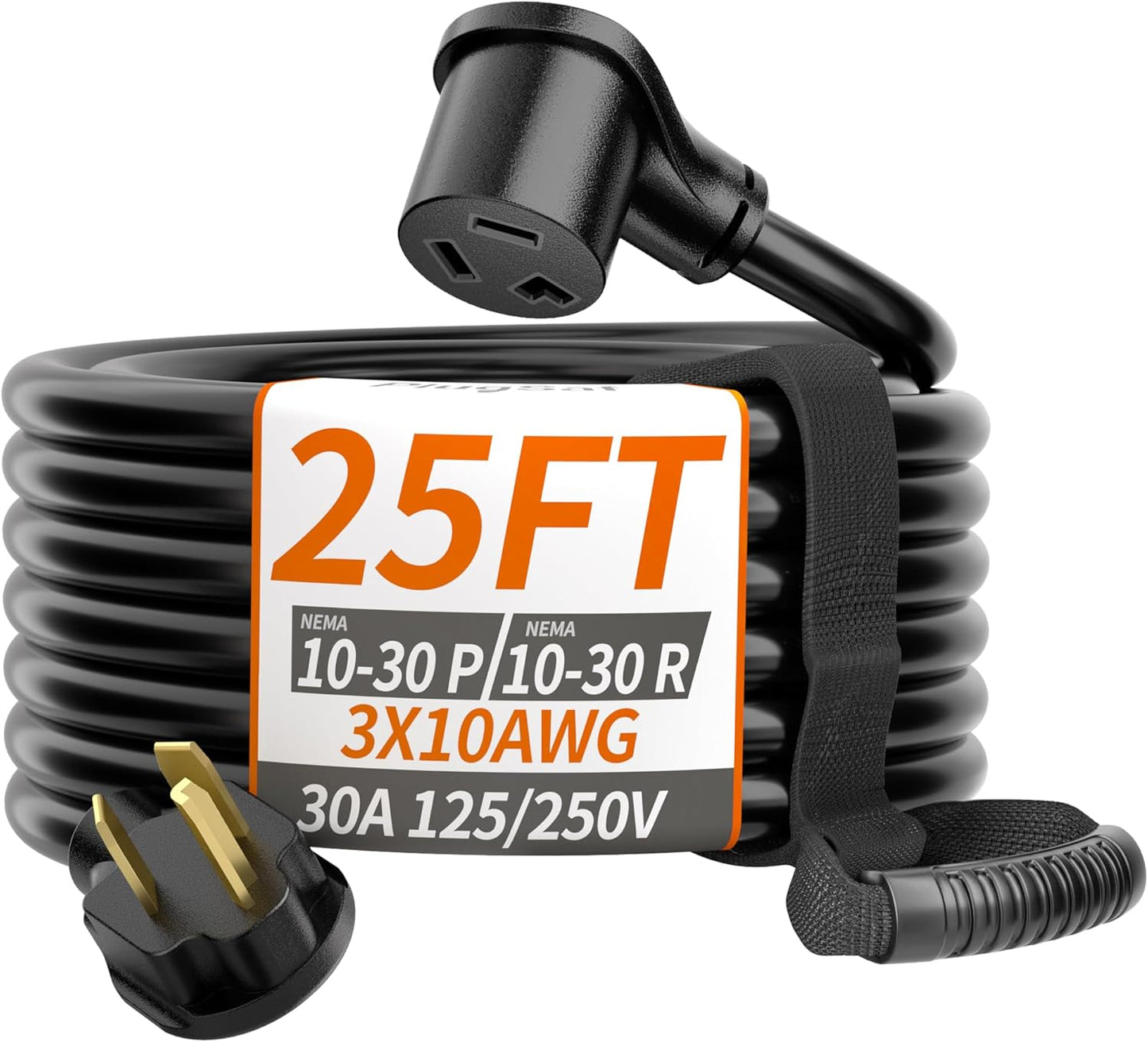 30 AMP 3 Prong Dryer Cord 25 FT Heavy Duty for EV Charging