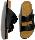 Men's Suede Cork Footbed Sandals - Memory Foam Double Strap