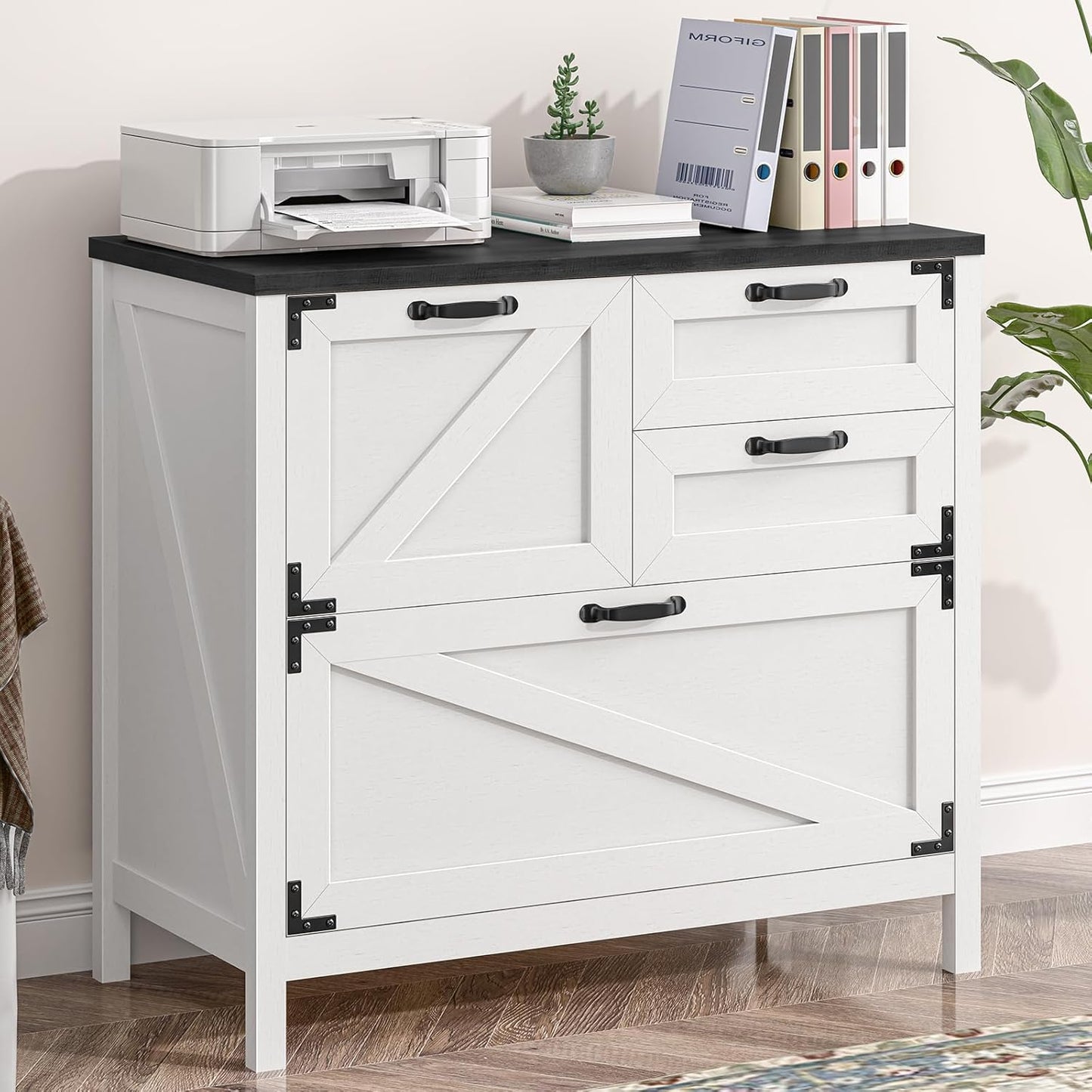 Spacious Farmhouse File Cabinet for Home Office Organization