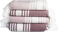 Salt Earth 100% Cotton Herringbone Weave Beach Towel Set of 4 - Quick