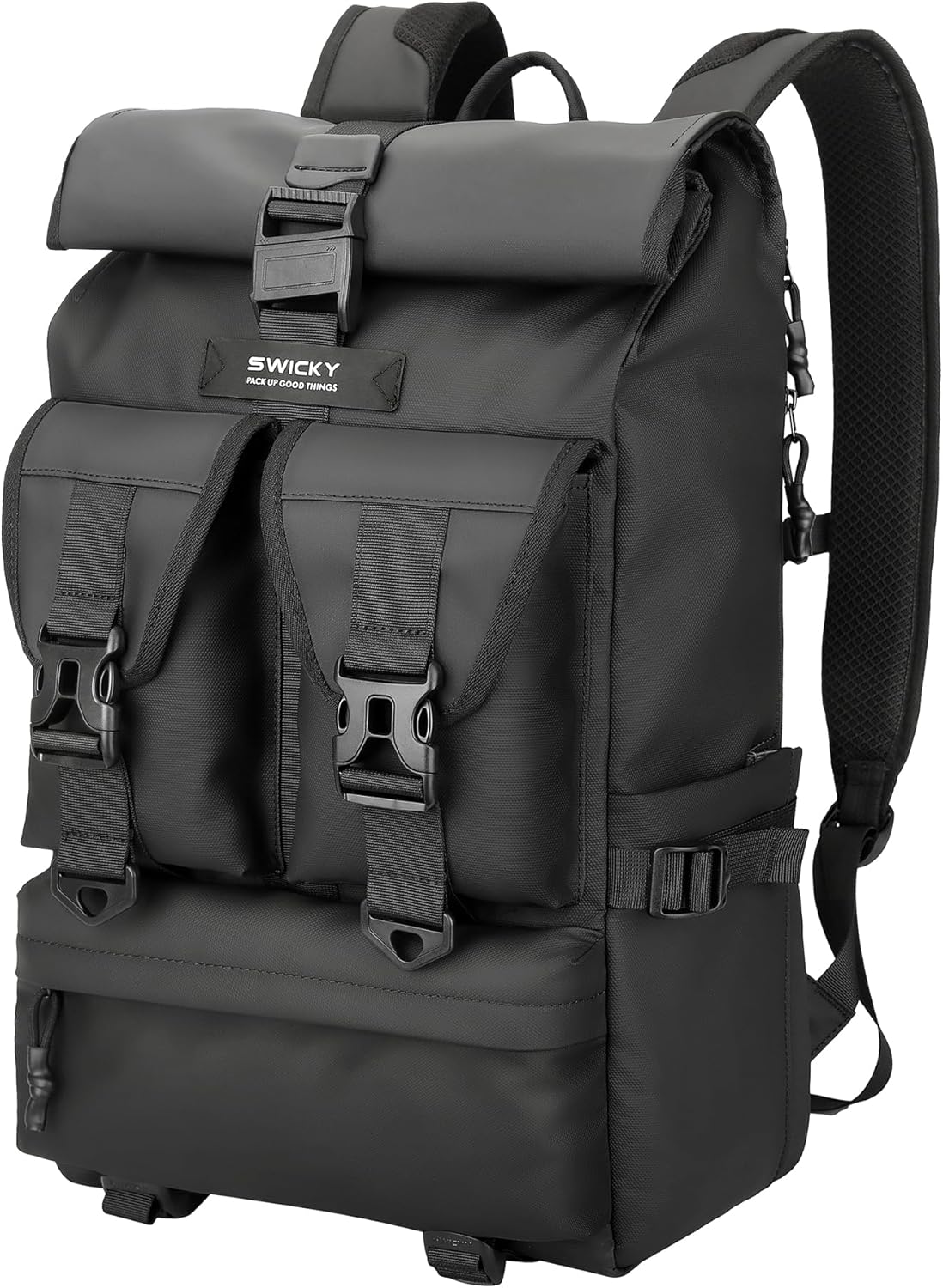SWICKY 40L Travel Rolltop Backpack: Expandable & Versatile