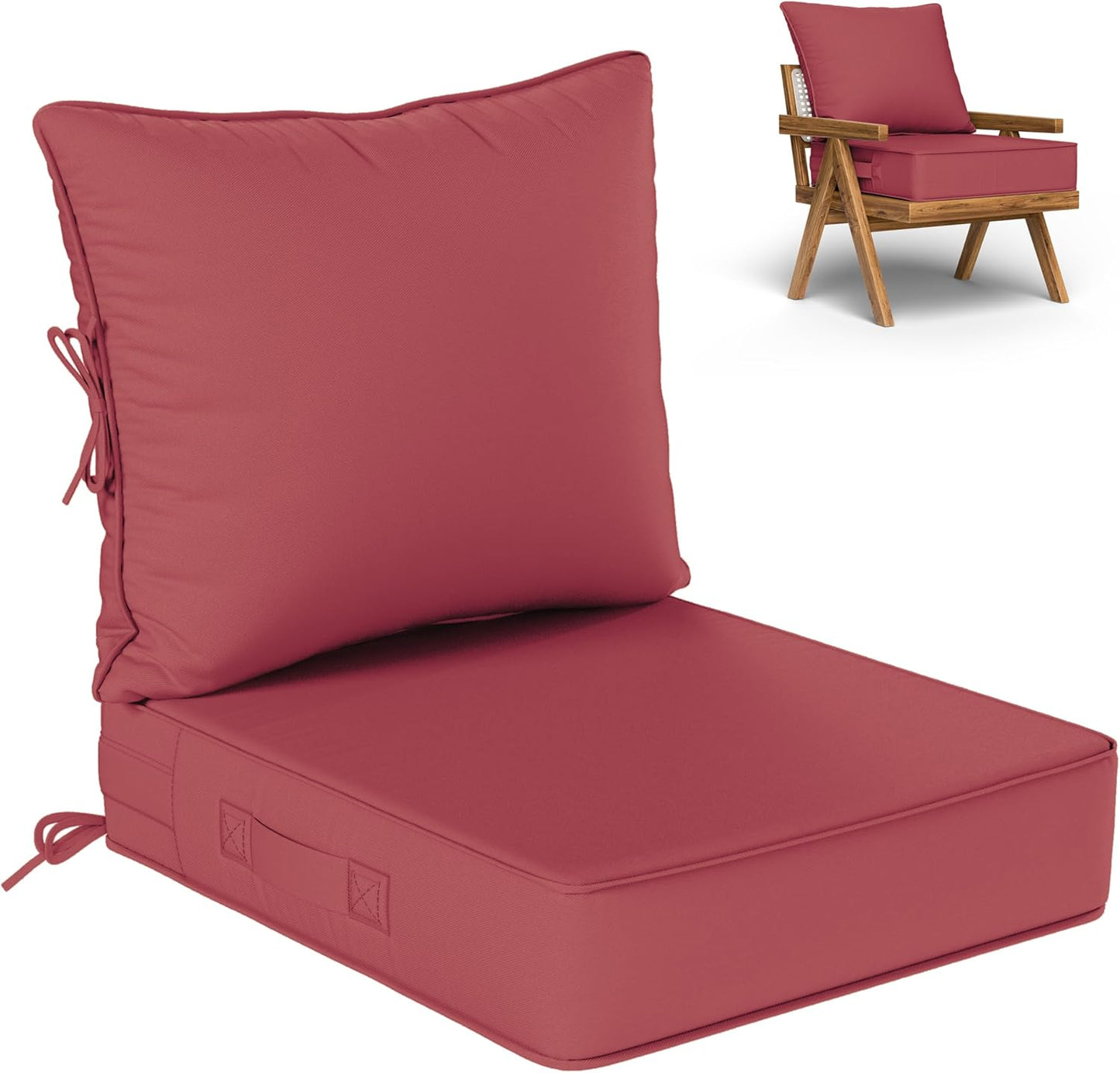 Outdoor Seat Cushion Set for Patio Furniture - Waterproof & Durable
