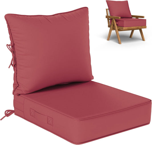 Outdoor Seat Cushion Set for Patio Furniture - Waterproof & Durable