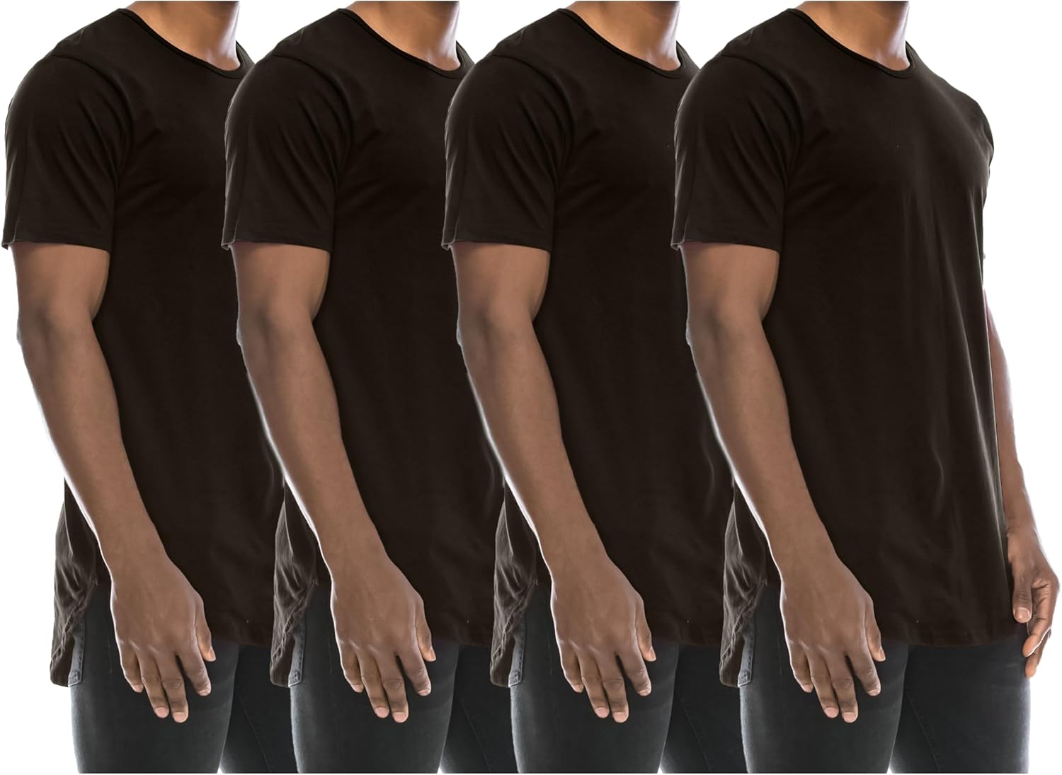 JC DISTRO Mens Hipster Longline Crewneck T-Shirt for Style