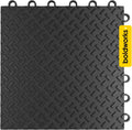 Garage Floor Tiles Interlocking Pack of 48 - Heavy Duty Black