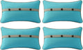 Outdoor Sunbrella Canvas Aruba Cast Ash Pillows Pack of 4 - 20in x
